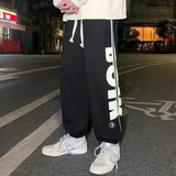 Wiaofellas  -  Male Sweat Pants Harem Trousers Training Grey Sweatpants for Men Hip-hop Jogger Vintage Tracksuit Bottoms Stylish Young La Baggy