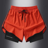 Wiaofellas  -  Men Running Shorts 2 In 1 Double-deck Sport Shorts Sportswear Gym Fitness Short Pants Training Jogging Bottom Men's Clothing