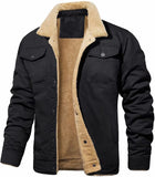 WIAOFELLAS  -  Mens Autumn Fleece Warm Thick Jackets Men Fashion Coat Men Casual Jacket Streetwear Breasted Overcoat Men Brand Clothing