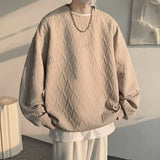 WIAOFELLAS  -  American Style Men's Crew Neck Sweatshirt Basic Pullover Harajuku Sweatshirt Long Sleeve T-shirt Fashion Men's Clothing 5XL