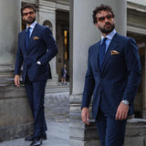 WIAOFELLAS  -  New Wedding Men Suit Business Suits Fashion Tailor-Made Party Tuxedo 2 Pieces Groom Wear Coat Pants Party Groom Size Customized