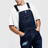 WIAOFELLAS  -  S-3XL Men Overalls Bib Jeans Casual Fashion Stretch Elastic Jumpsuit Long Denim Pants Street Hip Hop