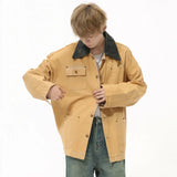 WIAOFELLAS  -  Korean Style Men's Shoulder Pads Jackets Single Breasted Design Turn Down Collar Loose Male Clothing New Menwear