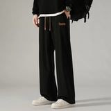Wiaofellas  -  Casual Men's Autumn Winter Loose Fit Youthful Sle Sports Trendy Long Pants Cuffed Sweatpants Korean Version Teenager Brand