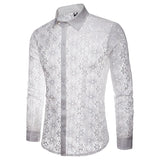 WIAOFELLAS  -  Cross Border Foreign Trade Spring and Autumn Men's Shirts with Solid Color Design Long Sleeved Lapel Shirts