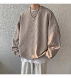 WIAOFELLAS  -  American Style Men's Crew Neck Sweatshirt Basic Pullover Harajuku Sweatshirt Long Sleeve T-shirt Fashion Men's Clothing 5XL