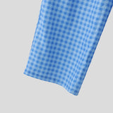 WIAOFELLAS  -  Men Plaid Pants Drawstring Joggers Loose Casual Straight Trousers Men Streetwear 2025 Fashion Male Long Pants S-5XL