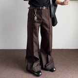 Wiaofellas  -  Summer New Men's Solid Color Straight Trousers American Retro Fashion High Street Trend Slim Casual Breathable Men's Bottoms