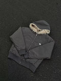 WIAOFELLAS  -  Winter Street Harajuku Mens Parkas Fleece Trendy Metal Label Silhouette Warm Cotton Jackets Zipper Loose Thickening Coats Male