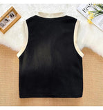 Wiaofellas  -  Oversize Plush Vest Men Patchwork Warm Waistcoat Sleeveless Jacket Coat Autumn Winter Vintage Loose Tank Tops For Fat Man 150KG