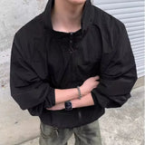 WIAOFELLAS  -  American Retro Camouflage Thin Jacket Men's Summer Sun Protection Clothing Grid Quick Drying Hiking Stand Collar Coat Outdoor