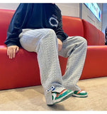 WIAOFELLAS  -  Spring pants high street tide casual sports trousers men's American design trendy brand draped wide-leg floor trousers