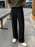 Wiaofellas  -  Men's Clothing Spring Summer Korean Style Suit Pants Fashion Versatile Casual Straight Pants Loose Solid Color Trousers