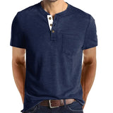 WIAOFELLAS  -  T Shirt for Men Summer Casual Solid Color Short Sleeve T Shirt for Man Polo Men High Quality Mens T-Shirts