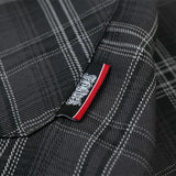 WIAOFELLAS  -  High Street Embroidered Letter Short Sleeve Shirt Hiphop Casual Retro Plaid Lapel Half Sleeve Chicano Top Summer Men's Wear