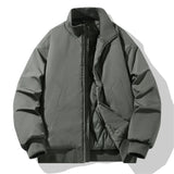 WIAOFELLAS  -  Autumn Winter Fashion Parkas Men Solid Thick Warm Sports Cotton Padded Jacket Men's Outdoor Windproof Baseball Collar Overcoat