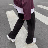 Wiaofellas  -  wear /men's pleated pants casual pants for male Autumn new Korean style trendy loose straight pants wide legs 2Y3452