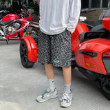 Wiaofellas  -  Men Night Club Leopard Print Shorts Party Punk Dance Hip Hop Knee Length Shorts Beach Casual Leisure Streetwear Quick Dry Shorts