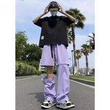 WIAOFELLAS  -  Baggy Black Oversize Men's Japanese Streetwear Straight Trousers Male Vintage Loose Casual Pocket HipHop Cargo Pants A62