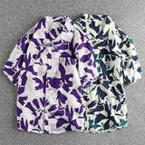 WIAOFELLAS  -  Hawaiian trend short sleeve shirt with abstract pattern Men's seersucker cool breathable comfortable casual shirt