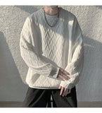 WIAOFELLAS  -  American Style Men's Crew Neck Sweatshirt Basic Pullover Harajuku Sweatshirt Long Sleeve T-shirt Fashion Men's Clothing 5XL