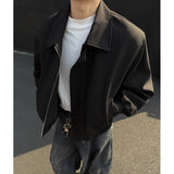 WIAOFELLAS  -  Autumn Short Jacket Men Fashion Casual Shoulder Padded Jackets Men Streetwear Korean Loose Bomber Jacket Mens Clothes M-3XL