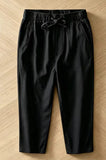 Wiaofellas  -  Men Japanese Chinese Style Linen Cropped Pants Summer Thin Loose Elastic Drawstring Waist Casual Trousers Plus Size M-5XL
