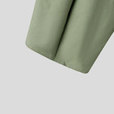 Wiaofellas  -  Men Pants Solid Color Button Pleated Loose Casual Wide Leg Trousers For Man Streetwear Joggers Fashion Casual Male Pants