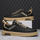 WIAOFELLAS  -  Leather-covered Non-slip Walking Casual Board Shoes All New Wear-resistant Flat Student Single Shoes Trend Four Seasons