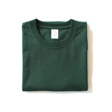 WIAOFELLAS  -  Urban 220g Japanese Cotton Thick T-shirt Unisex Heavy Summer Solid Color Seamless Woven Tops Round Neck Men Short Sleeve T-shirt