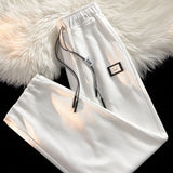 WIAOFELLAS  -  Design Inspired Pants with Plush and Thickened Men's and Women's Loose Straight Leg Casual Wide Leg Pant Versatile
