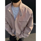WIAOFELLAS  -  Spring Short Jacket Men Fashion Casual Baseball Jacket Men Streetwear Korean Loose Bomber Jacket Mens Motorcycle Jackets Coat