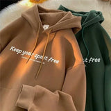 WIAOFELLAS  -  New Letter Printed Hooded Sweatshirts For Men High Street Fashion Pullover Hoodies Y2K Streetwear Oversized Hoody