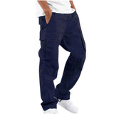 Wiaofellas  -  Summer New Men's Overalls European American Pants Drawstring Multi-pocket Casual Trousers