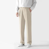 Wiaofellas  -  Anti-wrinkle-free Ironing Trousers for Men Slim Feet High-end Formal Suit Pants Casual Nine-point Pants
