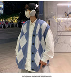 WIAOFELLAS  -  New Autumn Winter Fashion Trend Casual Vneck Cardigan Vest For Men Highquality Korean Version Loose Comfortable Versatile Jacket