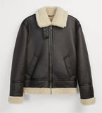 WIAOFELLAS  -  Winter Warm Lapel Suede Lambskin Jacket New Retro Fur One Zipper Jacket For Men