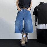 WIAOFELLAS  -  Niche Design Men's Jeans Rivets Decoration Washing Solid Color Straight New Loose Wide Leg Male Denim Pants Stylish
