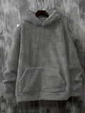 WIAOFELLAS  -  Winter Hoodie for Men Autumn and Winter Furry Hoodie for Comfortable Warm Men's Clothing Casual Top