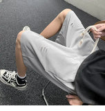 WIAOFELLAS  -  High Street Ripped Men Summer Retro Sports Cropped Pants
