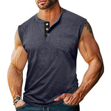 WIAOFELLAS  -  Classic Retro Henry Tank Top Working vest t-shirts for Men's gym man sexy costume Fashion Outdoor Top