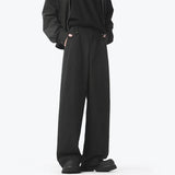 WIAOFELLAS  -  Black Casual Pants Men Fashion Oversized Wide Leg Pants Men Streetwear Korean Loose Straight Pants Mens Baggy Beige Trousers