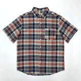 WIAOFELLAS  -  Plaid short-sleeved shirt Men's Japanese vintage linen youth summer cotton linen loose casual short-sleeved shirt