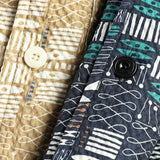 WIAOFELLAS  -  Vintage floral pattern short sleeve shirt Men's seersucker cool fabric loose casual shirt