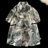 Wiaofellas  -  Trendy Men's Tie-Dye Short Sleeve Shirt - Breathable Casual Summer Top Streetwear Fashion Hawaiian Shirt for Man M-XXXXXL