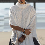 Wiaofellas  -  New Men's Hooded Casual Cover-Up Fashion Cape Trench Coat