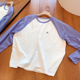 Wiaofellas  -  Spring Men's Outdoor Sports Long Sleeve T-shirt Quick Dry Lightweight Color Block Base Layer Moisture Wicking Shoulder