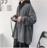 Wiaofellas  -  Men's Trendy Outerwear Ins Men's Trendy Cool Loose New Outerwear Woolen Jacket Men's Outerwear