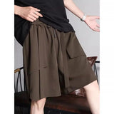 Wiaofellas  -  Loose and Slim Wide-leg Men's Versatile Five-point Casual Straight Suit Shorts