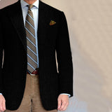 WIAOFELLAS  -  Dark Gray Business Suits Blazer Men Herringbone Notch Lapel Tuxedo Jacket Wedding Prom Party Grooms For Autumn Winter